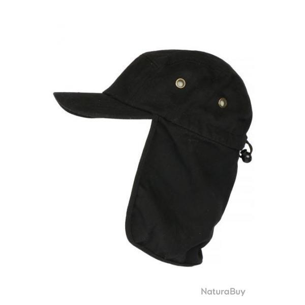 Casquette Protege Nuque Noire en Coton Saharienne Nedeyv Taille unique Noir