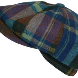 Beret Casquette Gavroche Bleue et Verte en Laine Charly Taille unique Bleu