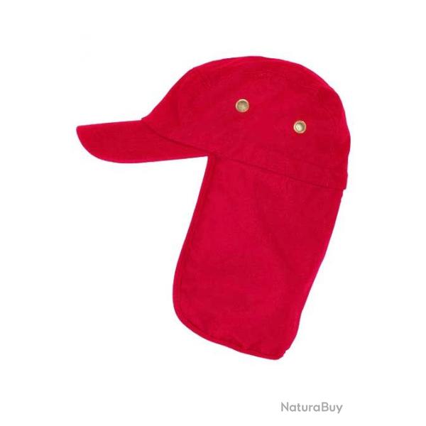 Casquette Protege Nuque Rouge en Coton Saharienne Nedeyv Taille unique Rouge