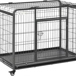 Cage pour chiens Pliable Cage de Transport sur roulettes 2 109 x 71 x 78 cm sur roues - Pliable