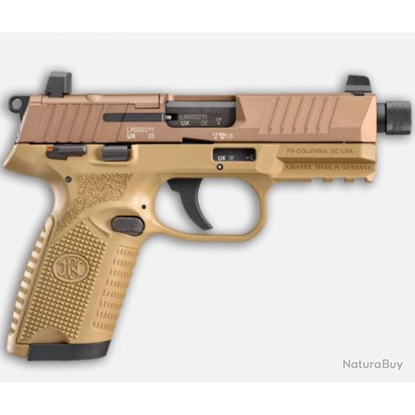 PISTOLET FN HERSTAL - MOD. 502 T / FDE (TAN) - CAL. 22LR