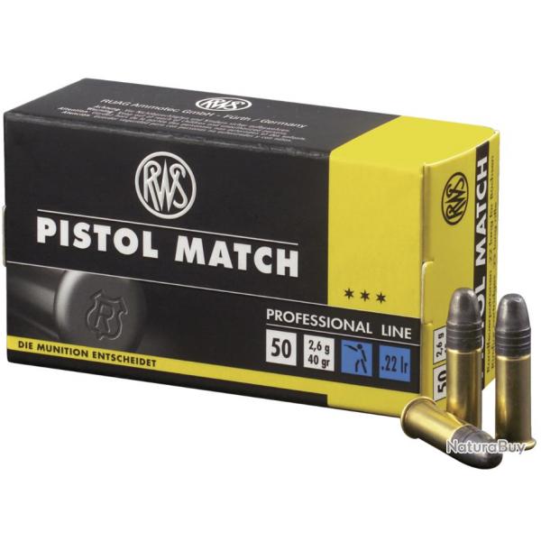 50 Munitions RWS Pistol Match Cal.22LR