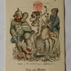 Carte postal humoristique soldat 1917 WW1