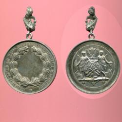 Médaille Société de Tir du 23e Régiment d'Infanterie Territoriale - argent massif 30 g - A