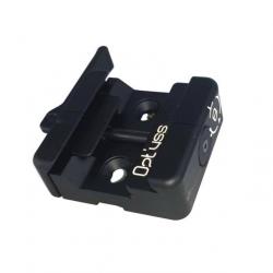 interface picatinny arca optyss instruments pince clamp adaptateur bipied atlas, rotule trépied