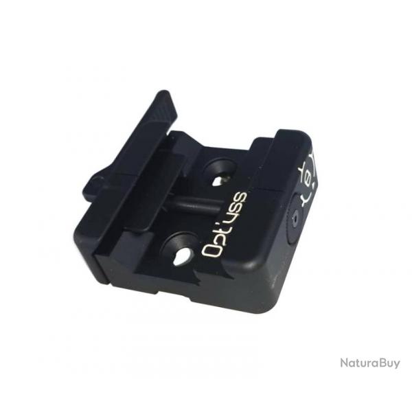 interface picatinny arca optyss instruments pince clamp adaptateur bipied atlas, rotule trpied