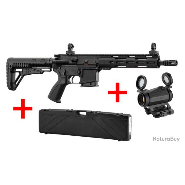 LDT - Pack carabine LDT15 L4S 10.5'' Cal. 223 Rem + point rouge Falke version S