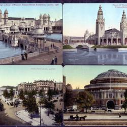 Carte postale ancienne 4 pcs England - London 1900's