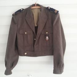 GUERRE D INDOCHINE BLOUSON /BATTLE DRESS RÉGLEMENTAIRE ORIGINAL 1953