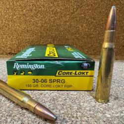 Balles Remington cal.30-06 SPRG 180gr PSP Core-Lokt