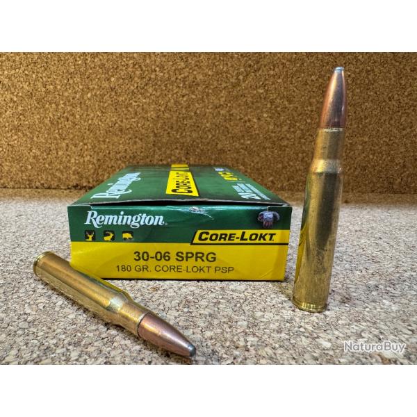 Balles Remington cal.30-06 SPRG 180gr PSP Core-Lokt