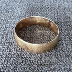 Grand anneau or rose 18 carats - taille 60 - bague - alliance