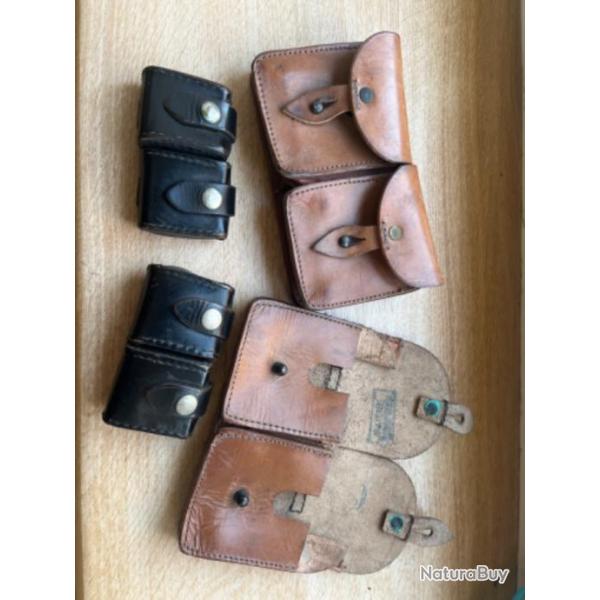 Lot de cartouchieres cuir WW2