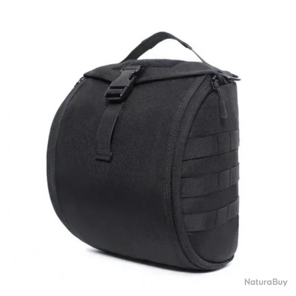 Sac Tactique pour Casque avec Systme MOLLE et Boucle  Dgagement Rapide Noir