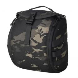 Sac Tactique pour Casque avec Système MOLLE et Boucle à Dégagement Rapide Noir Camouflage