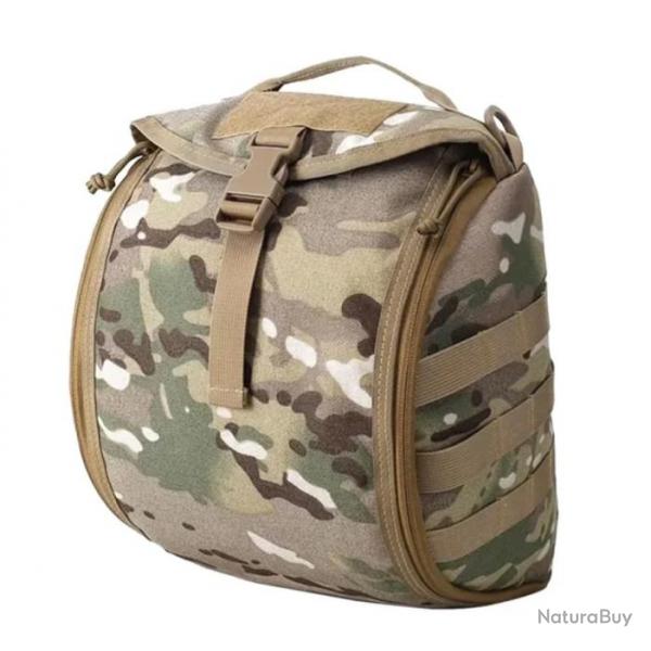 Sac Tactique pour Casque avec Systme MOLLE et Boucle  Dgagement Rapide Camouflage