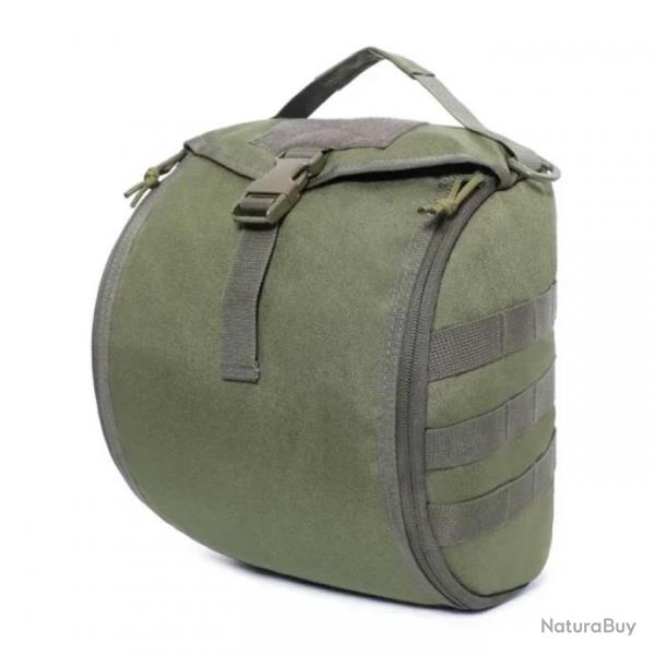 Sac Tactique pour Casque avec Systme MOLLE et Boucle  Dgagement Rapide Vert