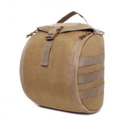 Sac Tactique pour Casque avec Système MOLLE et Boucle à Dégagement Rapide Tan