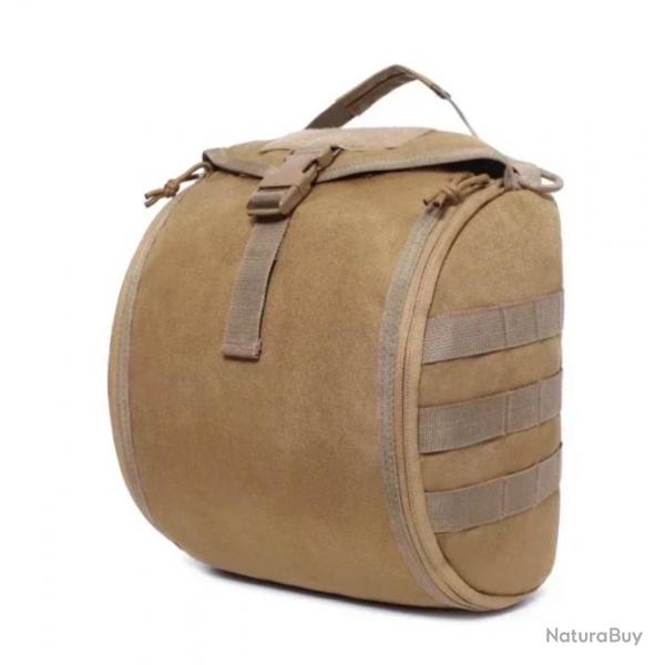 Sac Tactique pour Casque avec Systme MOLLE et Boucle  Dgagement Rapide Tan