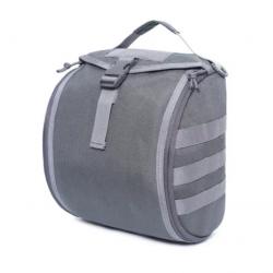 Sac Tactique pour Casque avec Système MOLLE et Boucle à Dégagement Rapide Gris