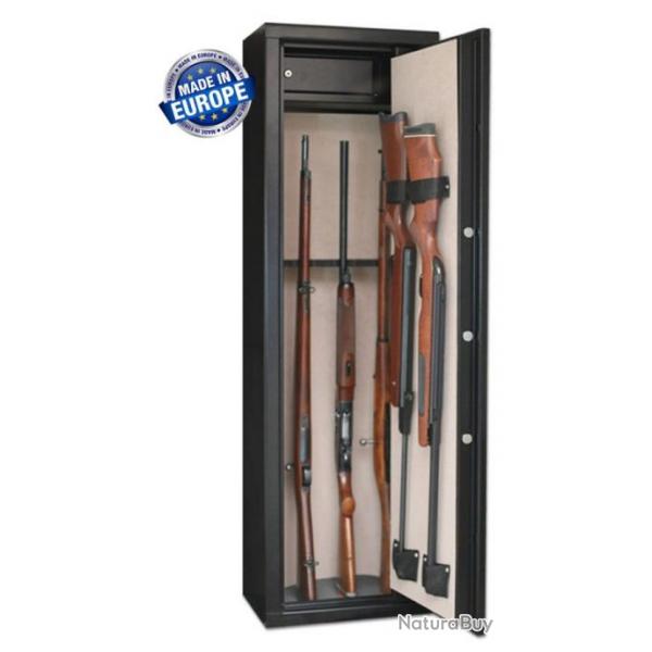 Armoire forte INFAC CLASSIC 10 armes - 8 avec lunette + 2 dans la porte