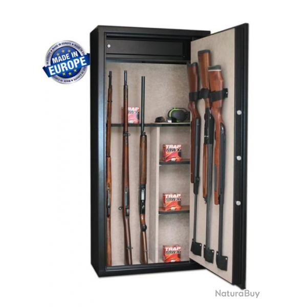 Armoire forte INFAC CLASSIC 14 armes - 11 avec lunette + 3 dans la porte