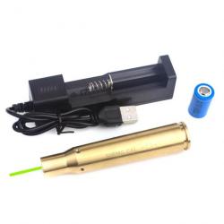 Cartouche laser de réglage calibre 50 BMG - Vert avec batterie et chargeur