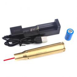 Cartouche laser de réglage calibre 50 BMG - Rouge avec batterie et chargeur