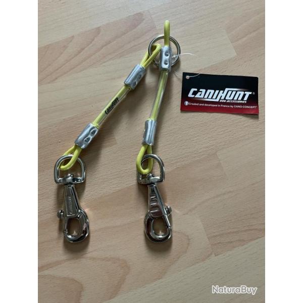 Accouplement cable pour 2 chiens CANIHUNT