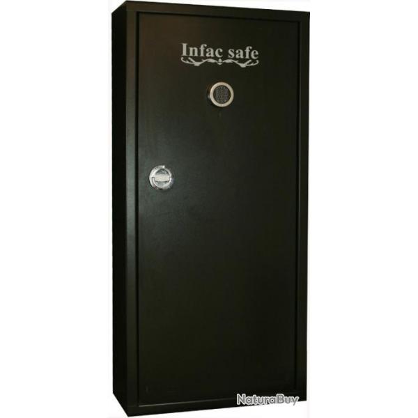 Armoire forte INFAC CLASSIC 14 armes - 11 avec lunette + 3 dans la porte !! SERRURE LECTRONIQUE !!