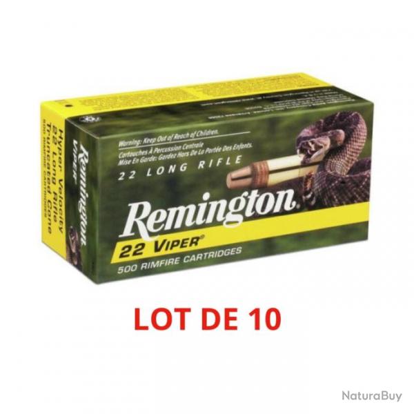 Lot de 10 Boites - Cart rem c/22lr viper hyper velocity 36gr (50) - PROMO SAISON