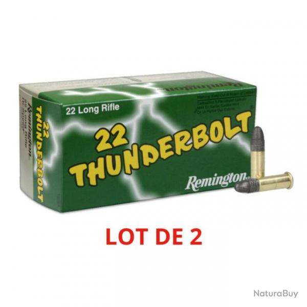 Lot de 2 boites - Cartouche remington c/22lr thunderbolt - PROMO SAISON