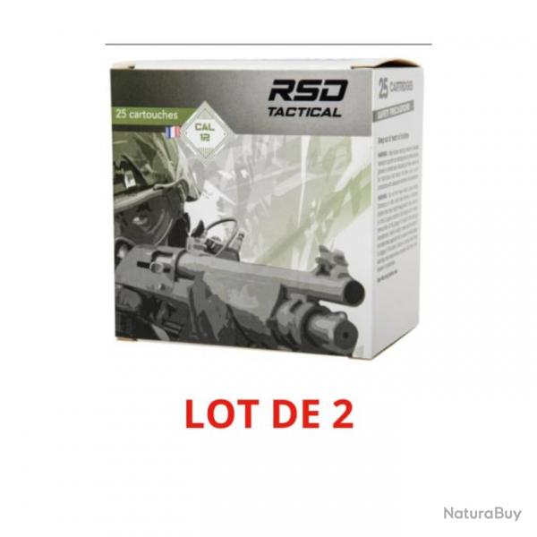 Lot de 2 boites de 25 - Cartouches RSD Tactical Chevrotines 9 GR12/67 Bourre grasse - PROMO SAISON