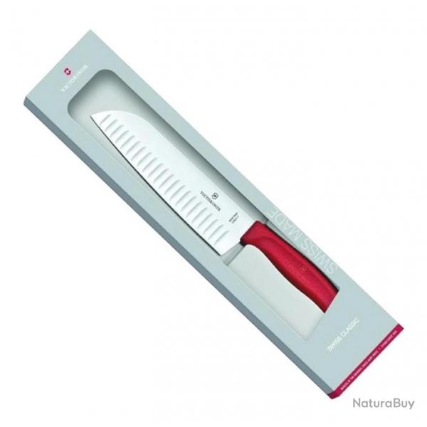 Couteau Santoku alvol 17 cm (bote), Couleur rouge [Victorinox]