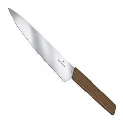 Couteau chef "Swiss Modern" noyer, Long. lame 22 cm [Victorinox]