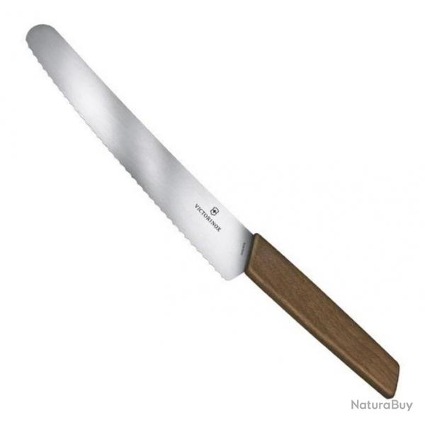 Couteau  pain "Swiss Modern" noyer 22 cm [Victorinox]