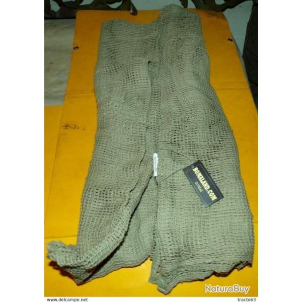 ECHARPE FILET CHECHE DE TYPE MILITAIRE DE TRADITION DE L'ARMEE FRANCAISE DE COULEUR BEIGE,100 % CO