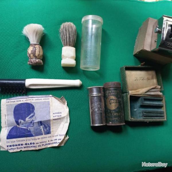 trs beau lot objet de coiffeur / barbier  de 1920  1970