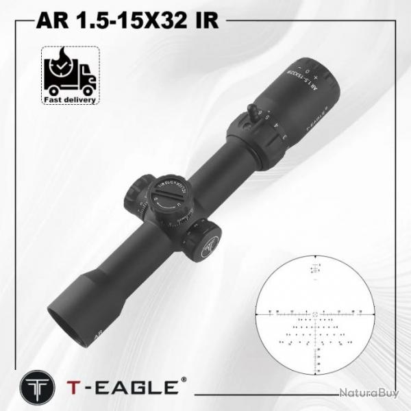 T-Eagle AR 1.5-15X32 IR Sans Montage paiement en 3 ou 4 fois - LIVRAISON GRATUITE !!