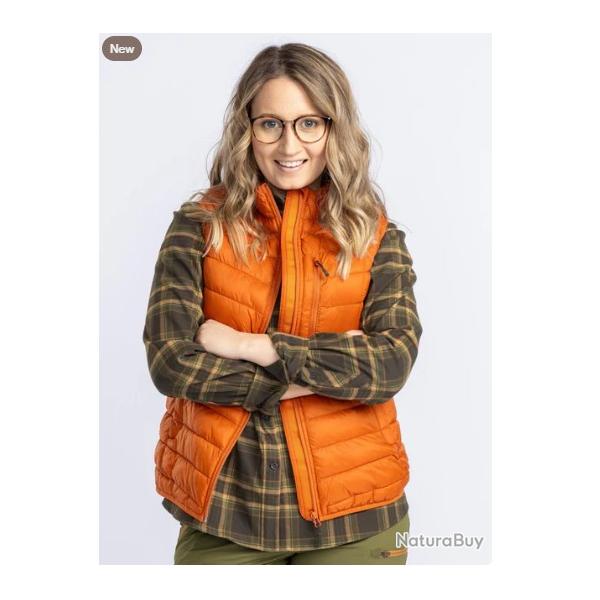 VESTE FEMME PINEWOOD ORANGE SANS MANCHE ABISKO INSULATION  32580 501