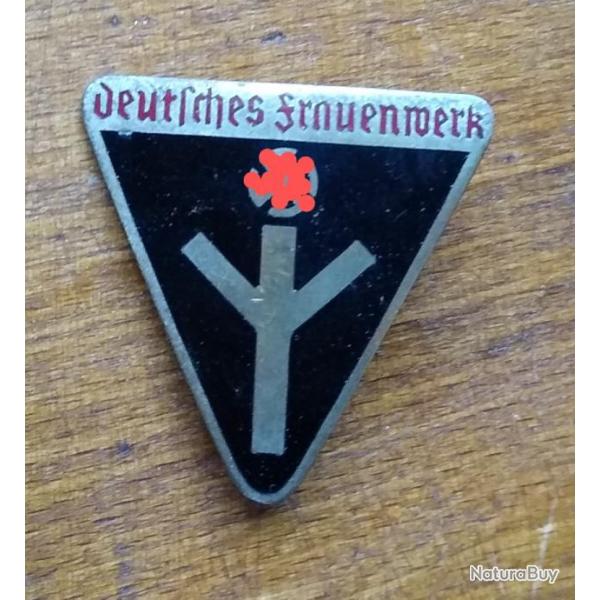 Insigne Allemand Deutsche Frauenwerk WW2 RZM