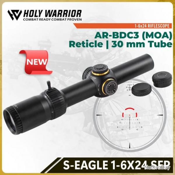 Holy Warrior Lunette De Vise SE Eagle 1-6x24 Paiement en 3 ou 4 fois - LIVRAISON GRATUITE !!