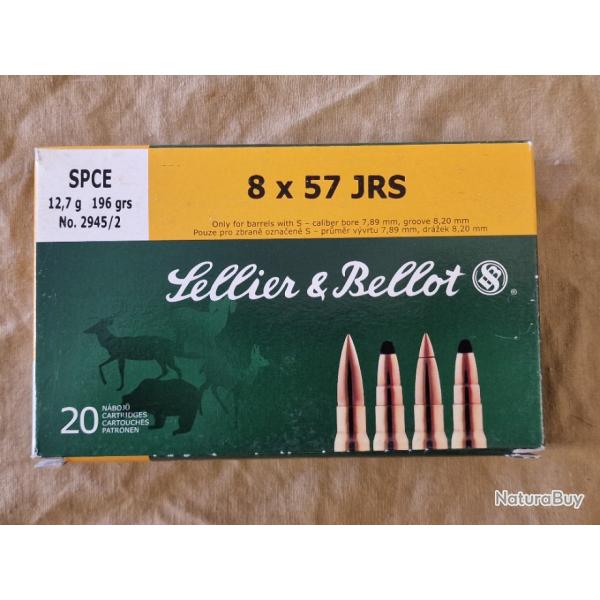 Cartouches S&B cal. 8x57 JRS 196 gr SPCE HILMAR SUPER DESTOCK !!!