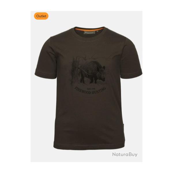 T-SHIRT PINEWOOD ENFANT SUEDE BROWN