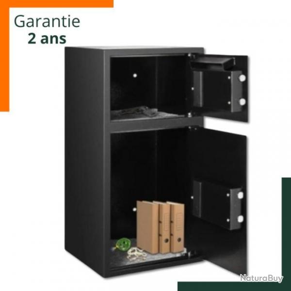 Coffre-fort pour Arme de Poing - 2 Compartiments - Grande Capacit - Installation Simple