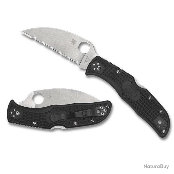 SPYC243FSWCBK Couteau de poche dent Spyderco Endela Wharncliffe