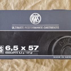 Cartouches cal. 6,5x57 RWS KS 127gr - HILMAR SUPER DESTOCK !!!