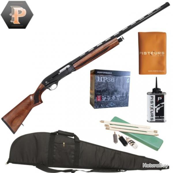 Pack chasseur ! Fusil semi automatique Ege Arms FX12 bois cal.12/76 + mun + fourreau + net + porte p