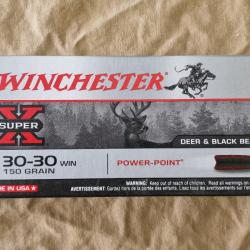 Cartouches Winchester cal. 30-30 Win. 150 gr PP HILMAR SUPER DESTOCK !!!