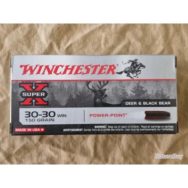 Cartouches Winchester cal. 30-30 Win. 150 gr PP HILMAR SUPER DESTOCK !!!